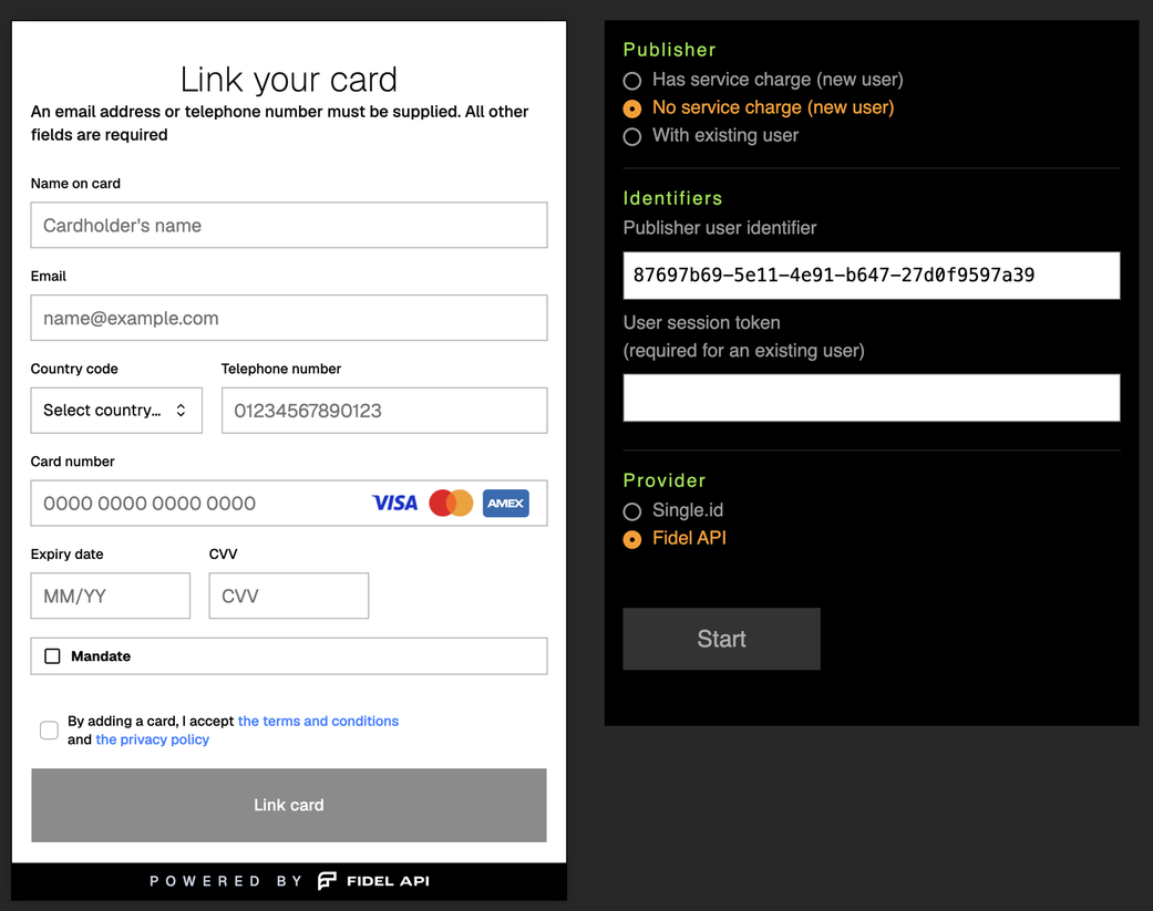 New user no service charge